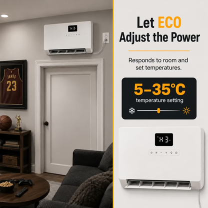 Smart Wall Heater, 1500W Fast Heating Electric Space Heater for Indoor Use