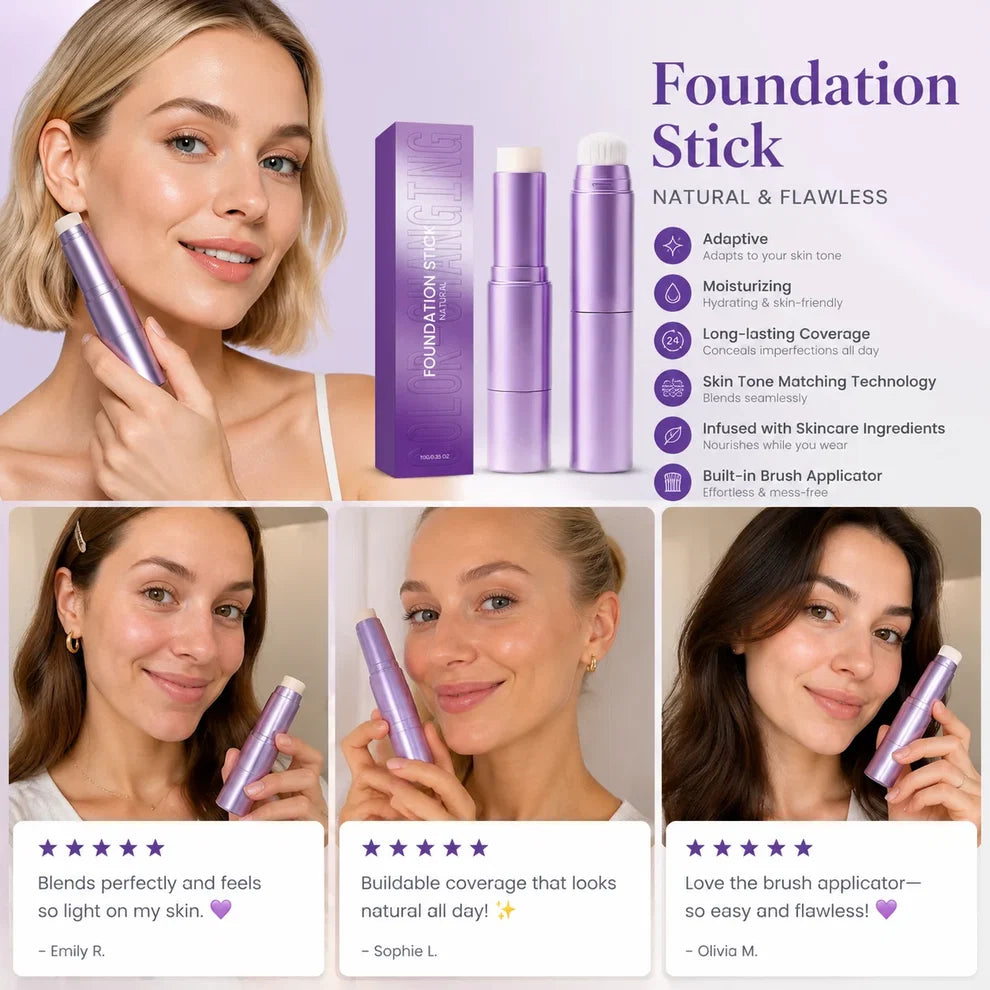 🔥 Limited-time 50% off! 🛒 Latest cutting-edge technology 👩‍🔬 Radiant Foundation Stick – a smart foundation stick that revitalizes mature skin.