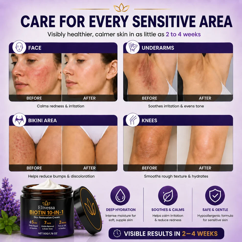 Limited-time offer: 70% off ⬇️Elivessa™ Biotin 10-in-1 Skin Restoration Cream