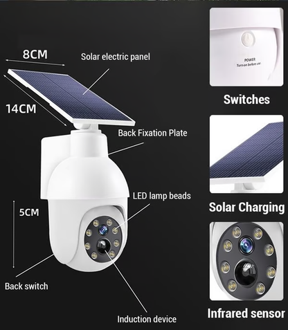 ⏰Solar-Powered Simulated Surveillance Camera Street Light