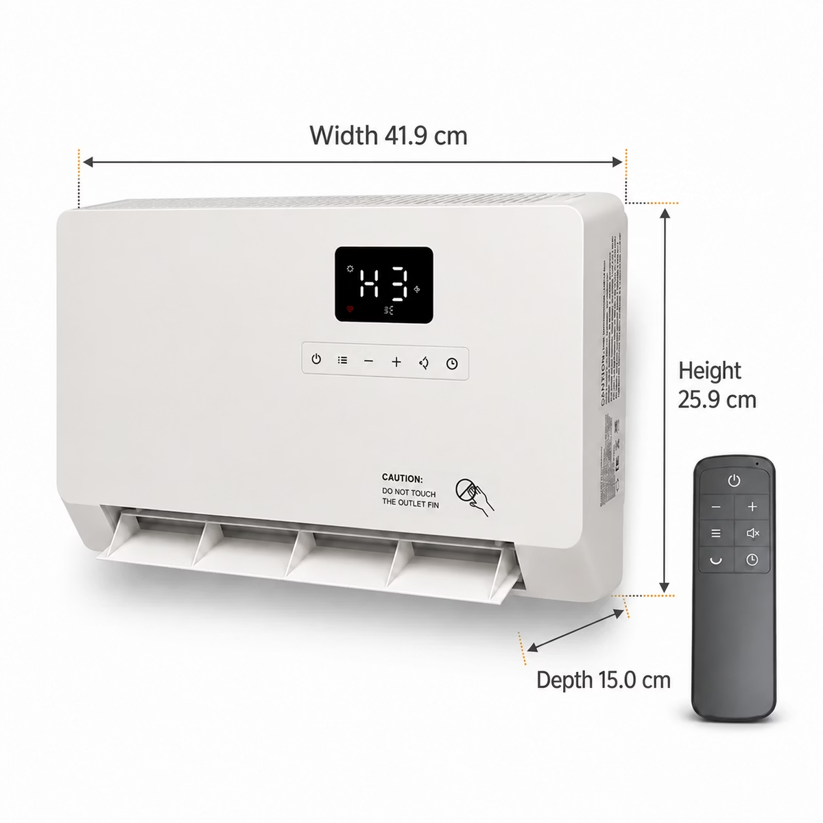 Smart Wall Heater, 1500W Fast Heating Electric Space Heater for Indoor Use