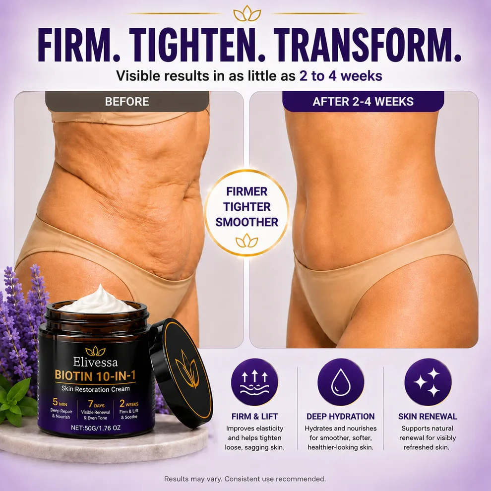 Limited-time offer: 70% off ⬇️Elivessa™ Biotin 10-in-1 Skin Restoration Cream